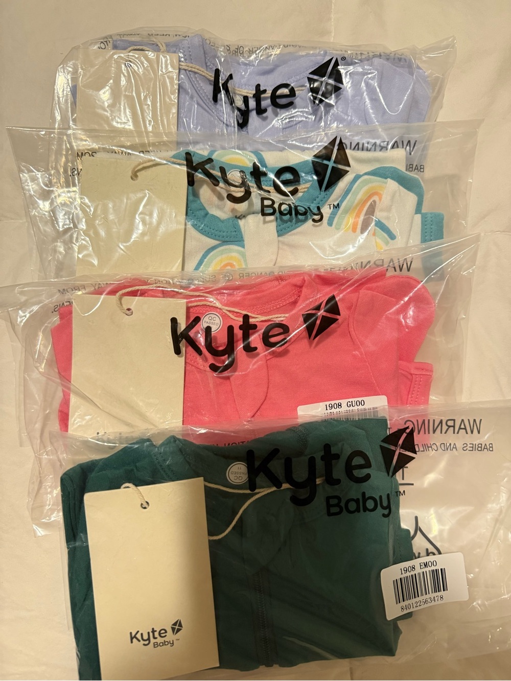 Kyte BABY 4-Pack Zip Pajamas - Preemie Size